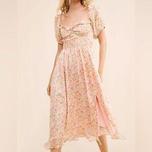 NWT Anthropologie ASTR the Label Lunaria Midi Dress Small FLAWED